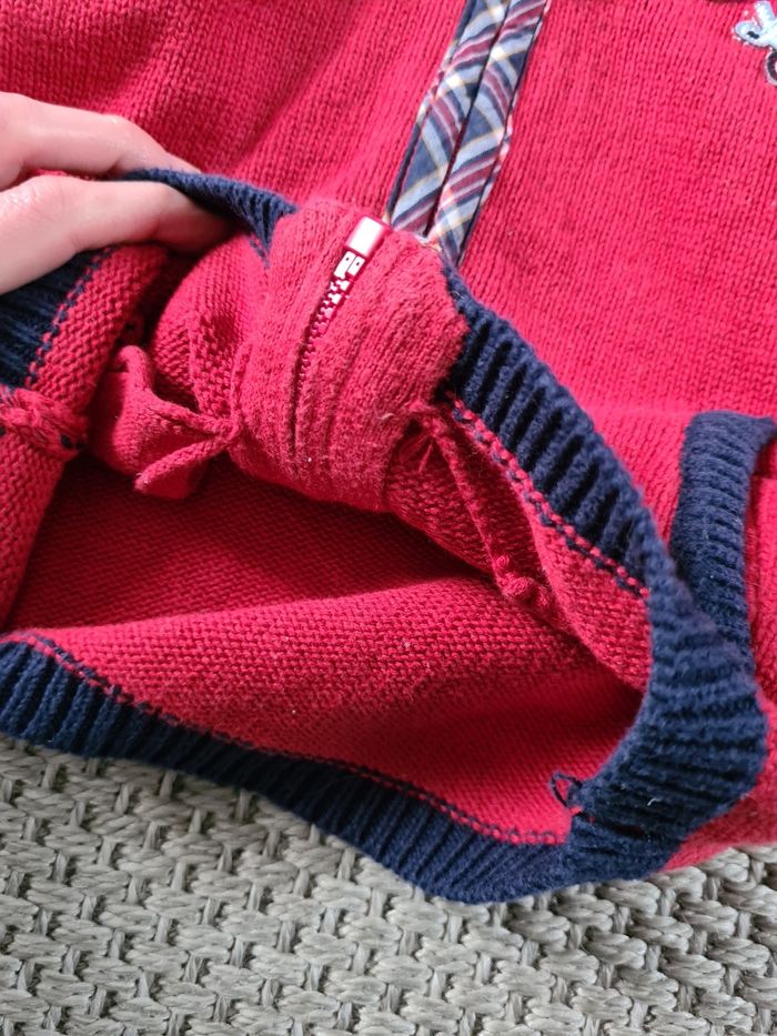 Gilet à capuche rouge garçon - 12 mois - photo numéro 4