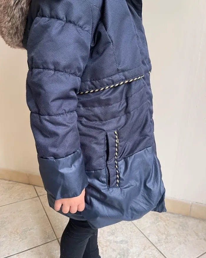 Manteau bleu marine à capuche 4 ans - Catimini - photo numéro 4