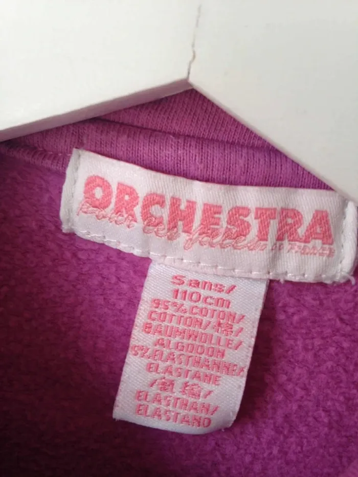 Veste sweat zippé à capuche 5ans 110cm Orchestra - photo numéro 8