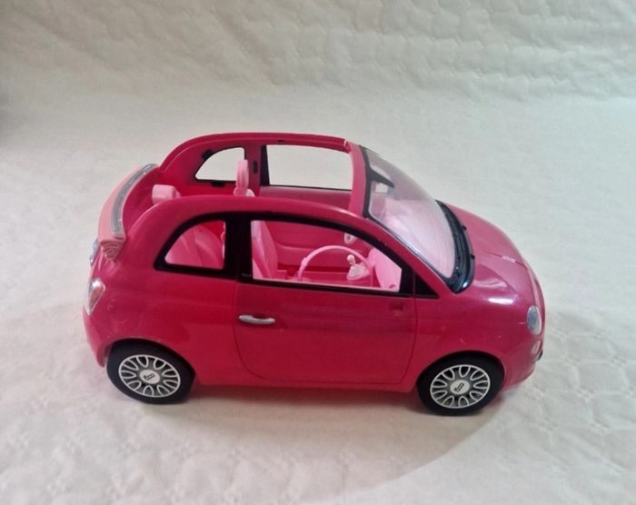 Voiture Barbie Mattel Fiat 500 Rose 2012 - photo numéro 3