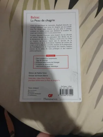Livre la peau de chagrin