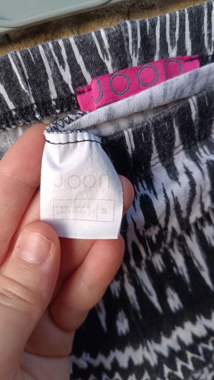 Legging imprimé noir et blanc femme taille S Joon - photo numéro 3
