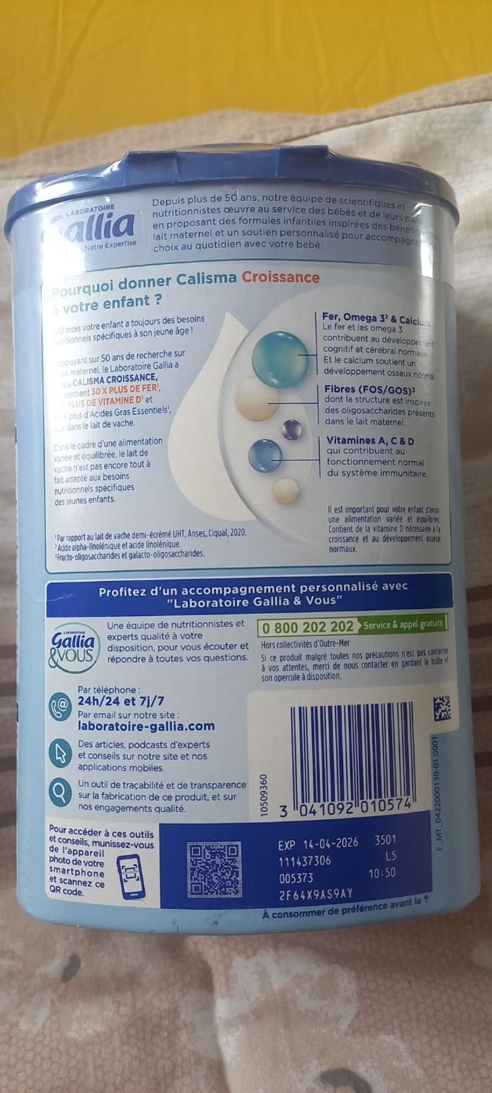 Lait infantiles galia - photo numéro 3