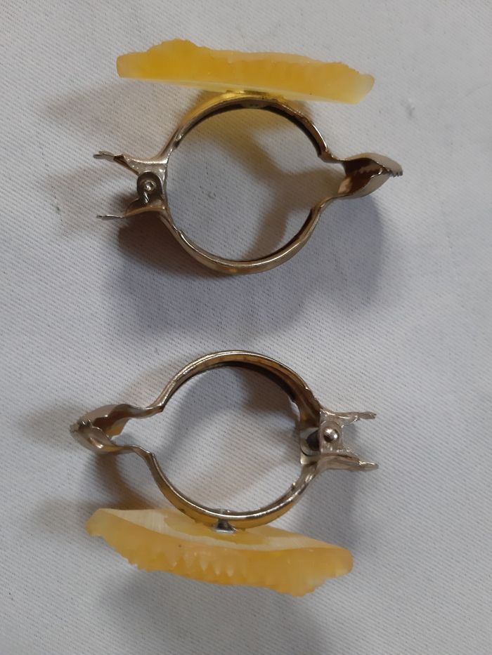 Lot de 2 pinces à rideaux petites feuilles jaunes - décoration d'automne - photo numéro 2