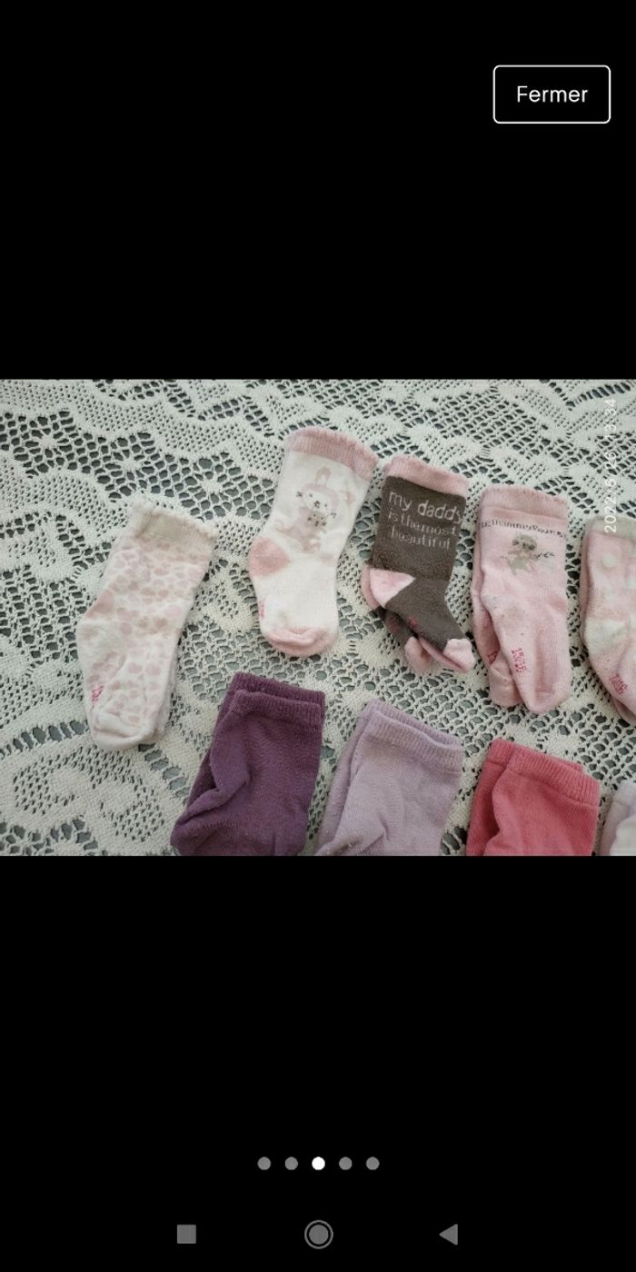 🌸Lot 13 chaussettes 3-6 mois, 15-16 "Kiabi" - photo numéro 3