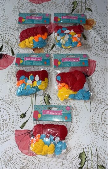 Lot de 5 autocollants en feutrines