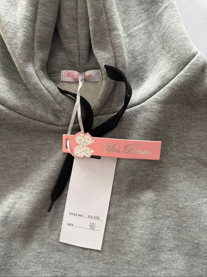 Sweat à capuche avec poches et détail cousu rose - Miss Brum - 12 ans/152 cm - photo numéro 4