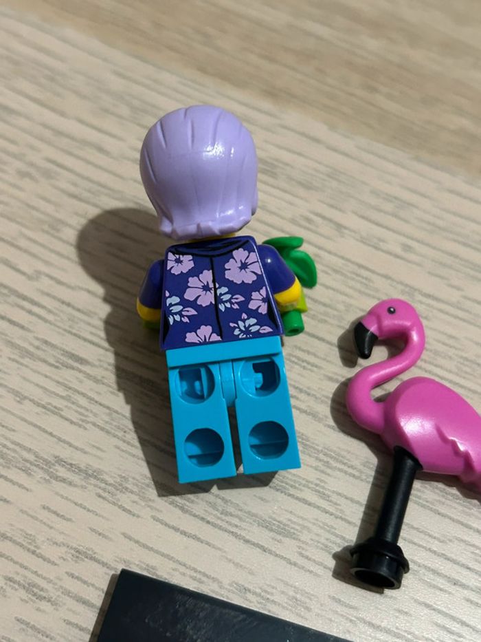 Minifigurine lego 71025 série 19  La jardinière et son flamant rose - photo numéro 4