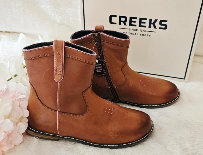 Bottes Bottines cuir Zip Creeks T34