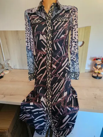 Robe longue léopard, dream catcher, XS 34