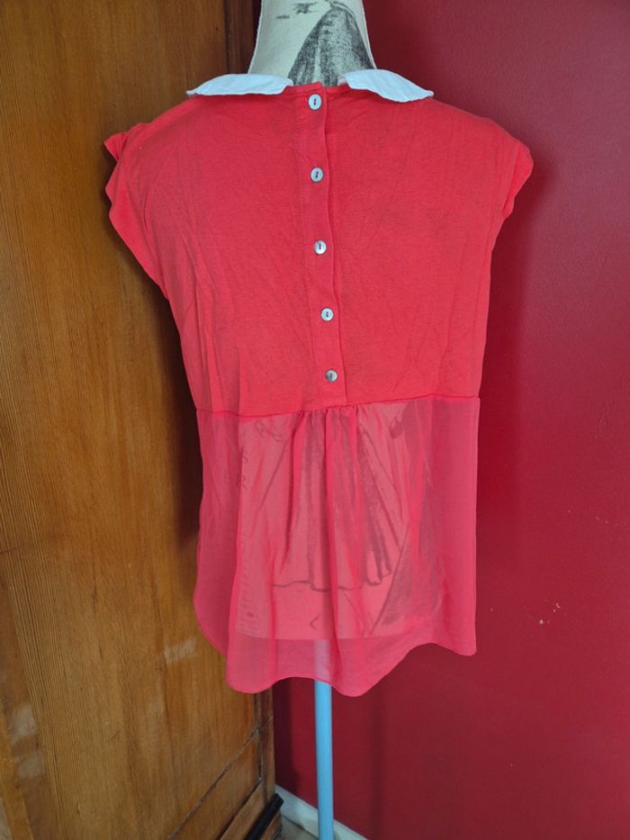 T-shirt rouge Naf Naf - photo numéro 4