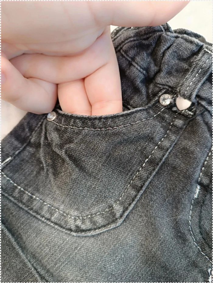 🔸Short en jean noir gris - 18 mois Kimbaloo🔸 - photo numéro 5