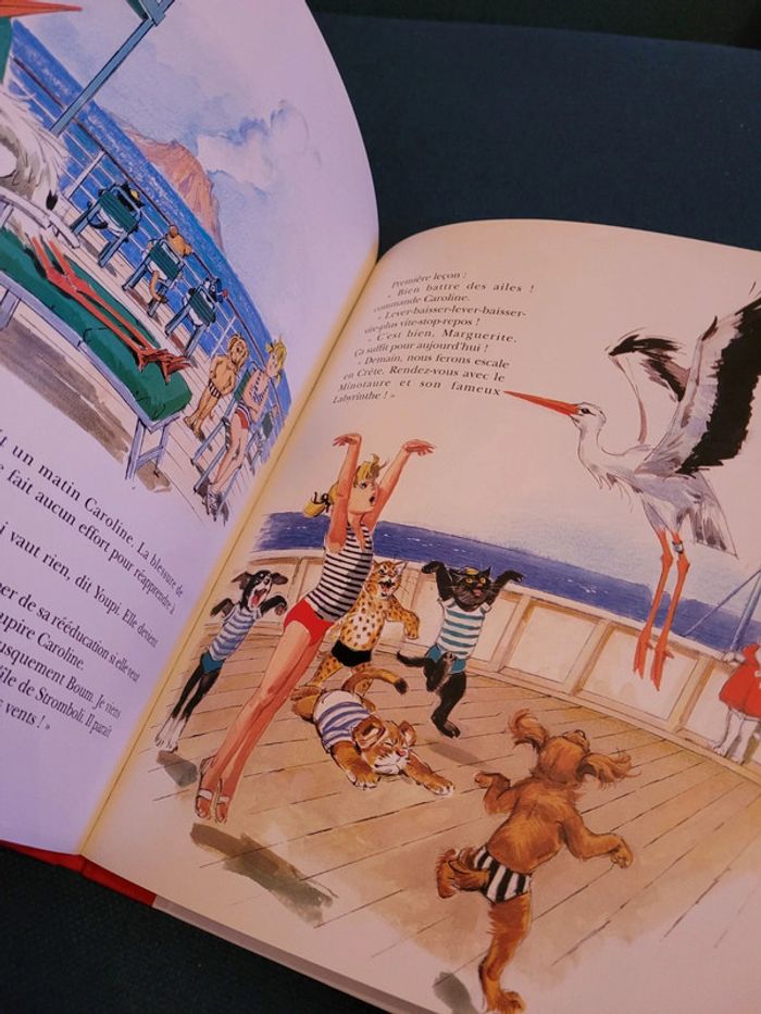 RARE Livre reliure rouge La Croisière de Caroline bateau Pierre Probst Hachette Jeunesse Album - photo numéro 10