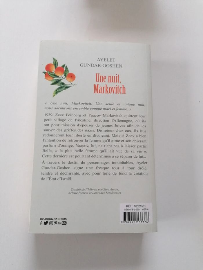 Une nuit Markovitch de Ayelet Gundar-Goshen - photo numéro 2