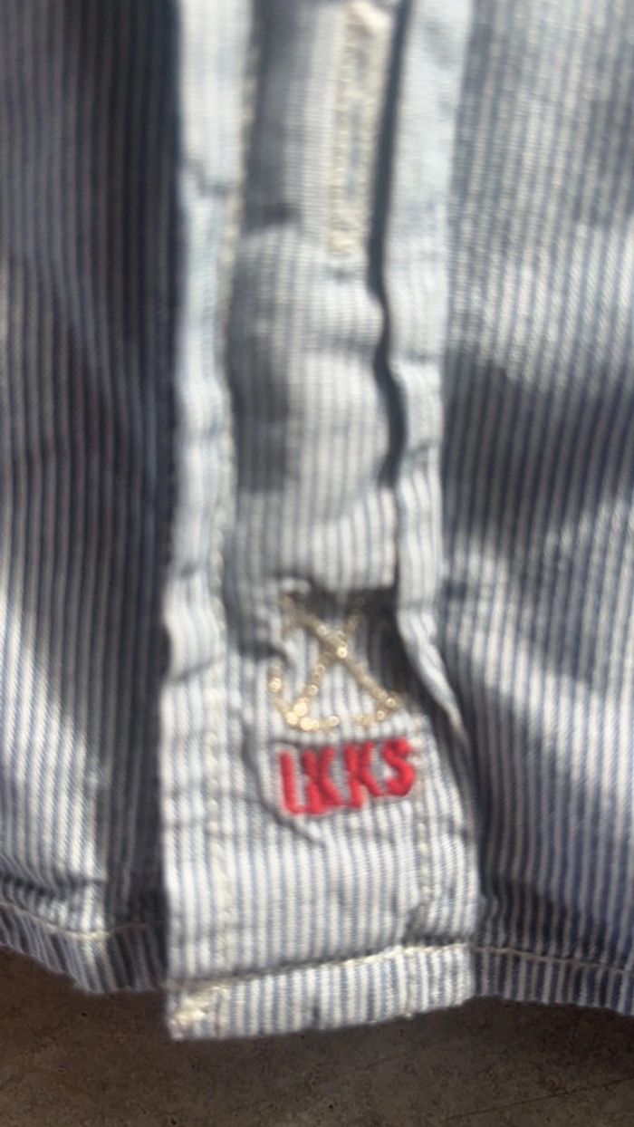 Chemise à rayures Ikks garçon 10 ans - photo numéro 5