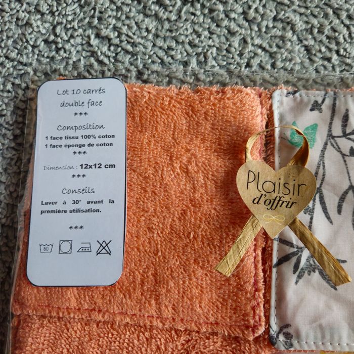 10 lingettes lavables 12x12 cm - photo numéro 3