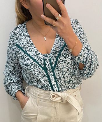 Chemise Imprimée Fleurs Taille M