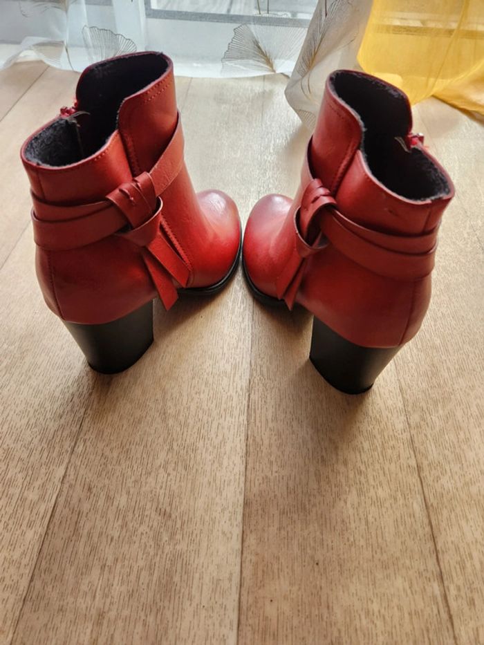 Bottine femme rouge - photo numéro 3