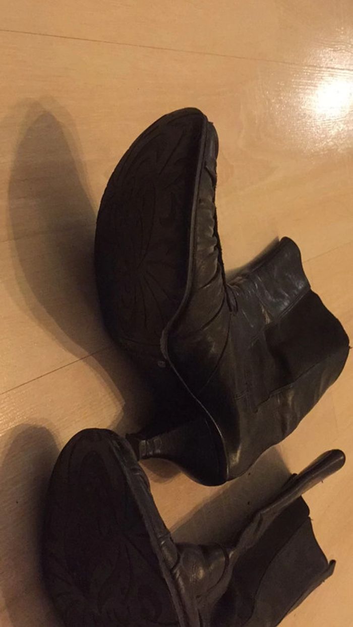 Bottines à talons en cuir - photo numéro 7