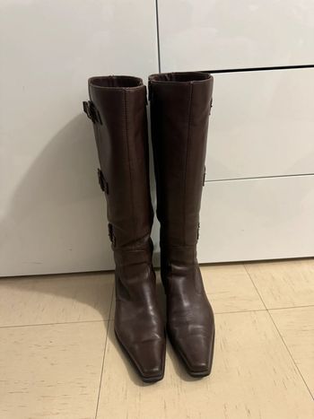 Bottes cuir marron 37