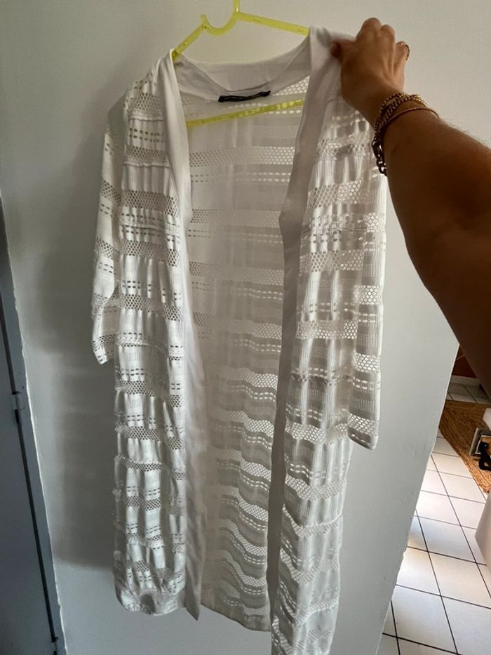 Long gilet blanc Les filles de Neaux