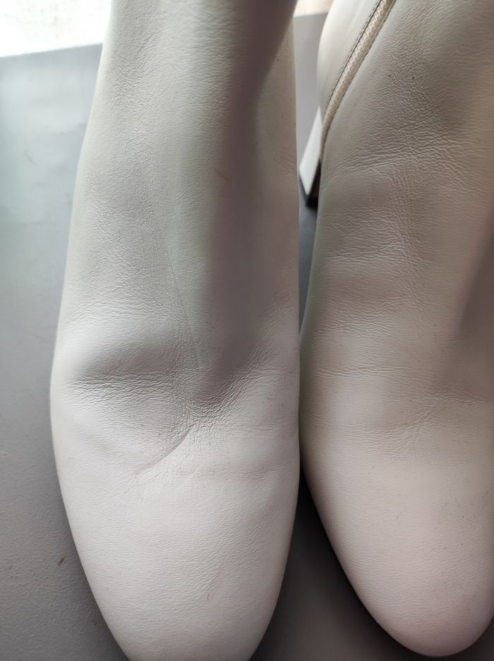 Bottines blanches NEUVES pt 39 Bocage - photo numéro 6