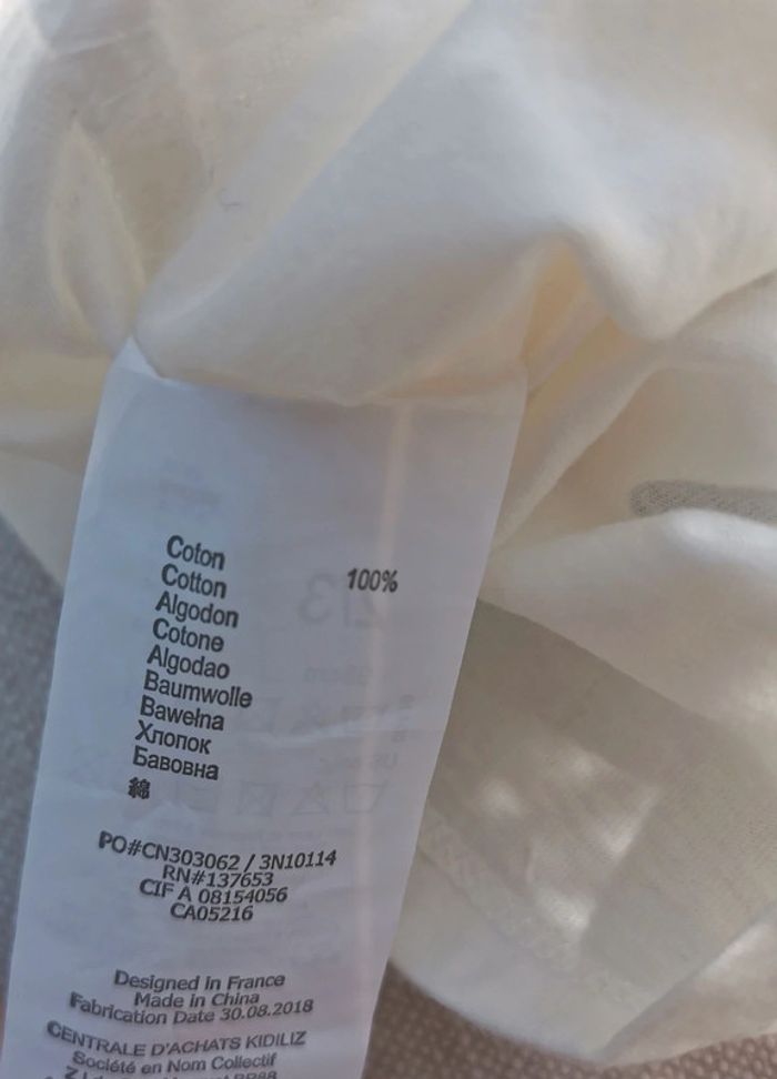 🌼Tee-shirt NEUF 3 Pommes 2/3 ans – doré, poétique et manches festonnées neuf étiqueté🇫🇷 - photo numéro 7