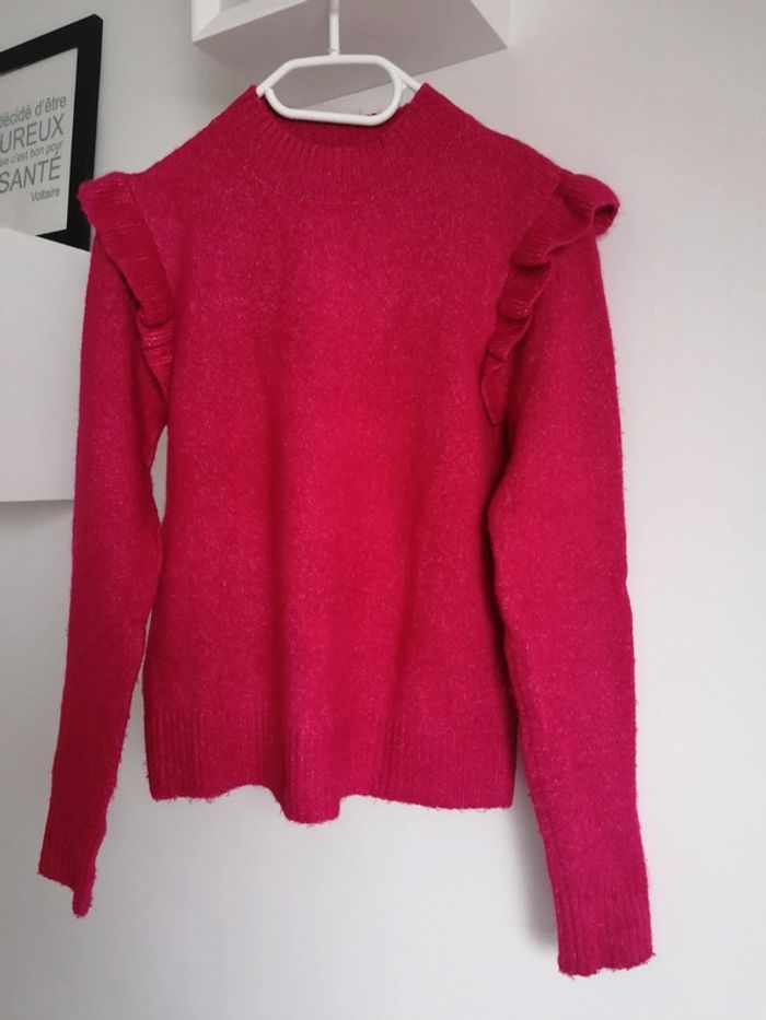 Pull over rouge Kiabi taille XS - photo numéro 2
