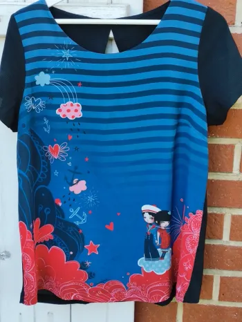 💋 marinière fluide en voile 🚤 neuve 44/42