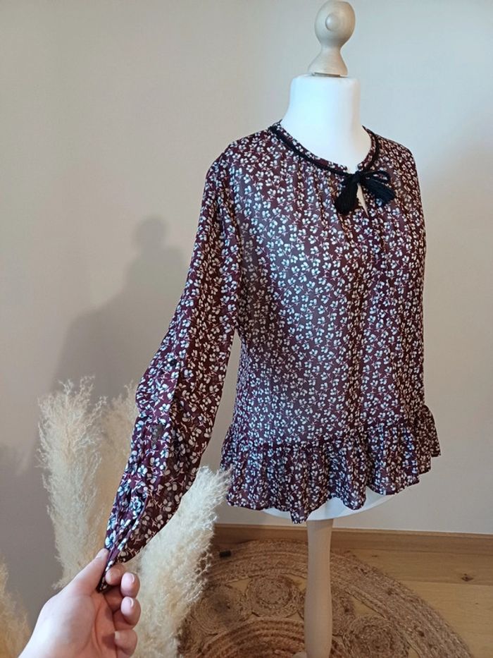 Blouse bordeaux chic Taifun taille L 40 - photo numéro 7