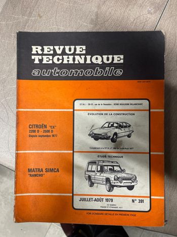 Revue technique matra rancho collection