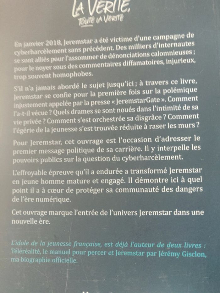 La vérité toute la vérité Jeremstar - photo numéro 2