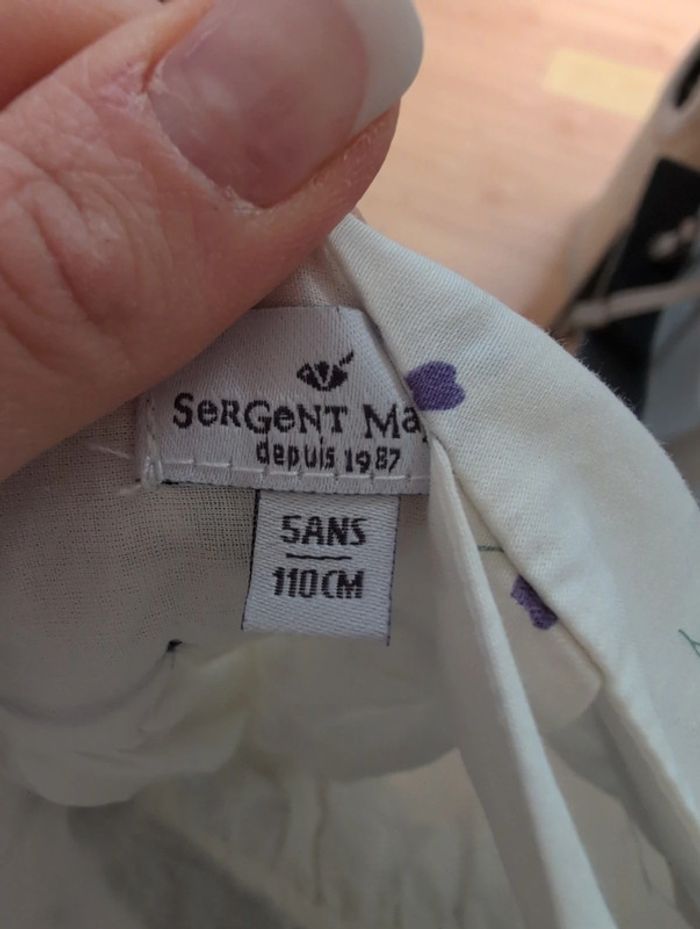 Lot de 2 robes à fleurs fille 5 ans Sergent Major Neuf - photo numéro 7
