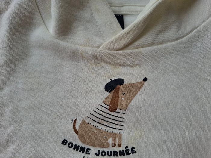Sweat-shirt a capuche Taille 3 mois / 60cm - photo numéro 2