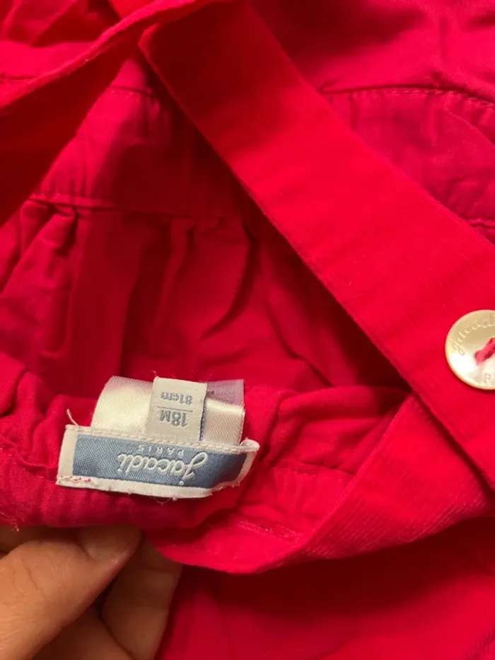 Robe croisée dans le dos rouge Jacadi 18mois - photo numéro 4