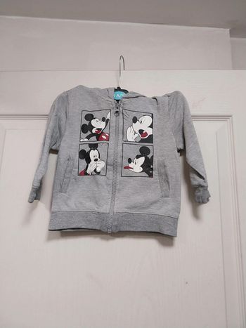 Gilet zippé bébé garçon Mickey 2 ans