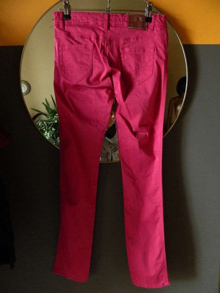 Pantalon fille T 12 ans coupe slim "IKKS" - photo numéro 3