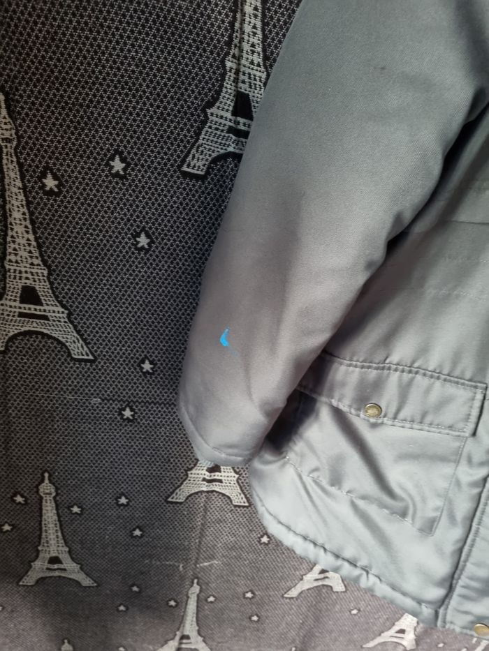 Parka déperlante kaki à capuche intérieur fausse fourrure 12ans très doux et chaud - photo numéro 8