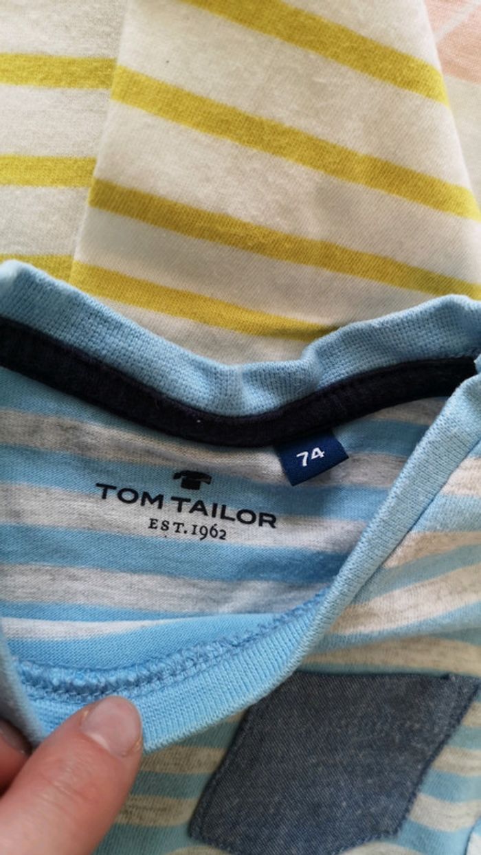 Lot de 2 tee-shirts marinières - photo numéro 2