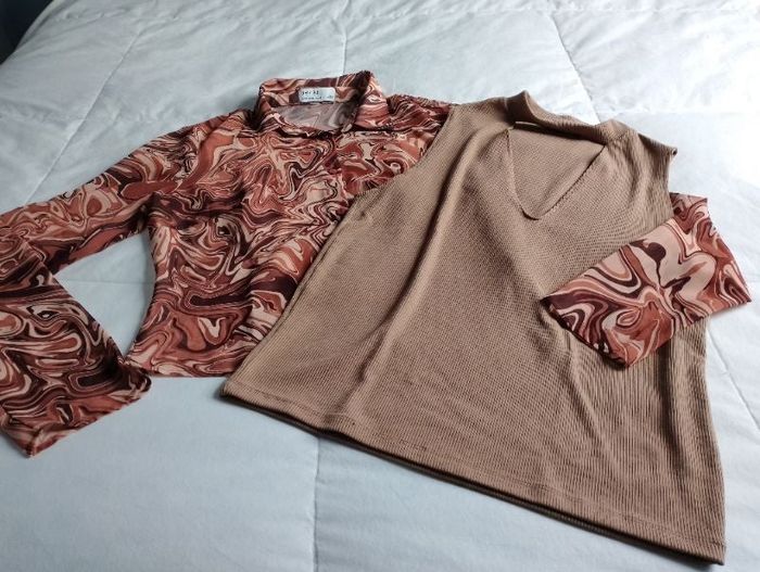 Chemisier Bershka et top Zara