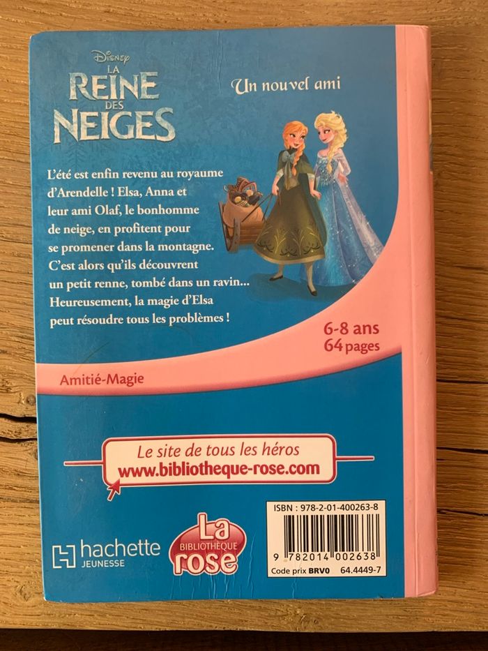 Livre la bibliothèque rose la reine des neiges un nouvel ami Hachette jeunesse