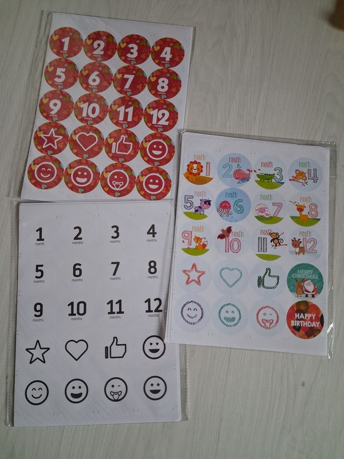 Lot de 3 sachets de 4 planches de stickers