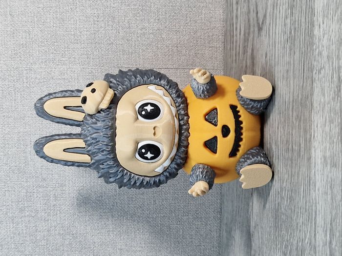 Figurine LaBuBu Citrouille 14.5cm env. - Gris ED1 - - photo numéro 3