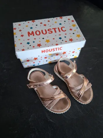 Sandales fille dorées roses pointure 25
