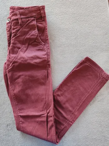 Pantalon slim Lee Cooper bordeaux – Taille 38 (W29 L34) Femme