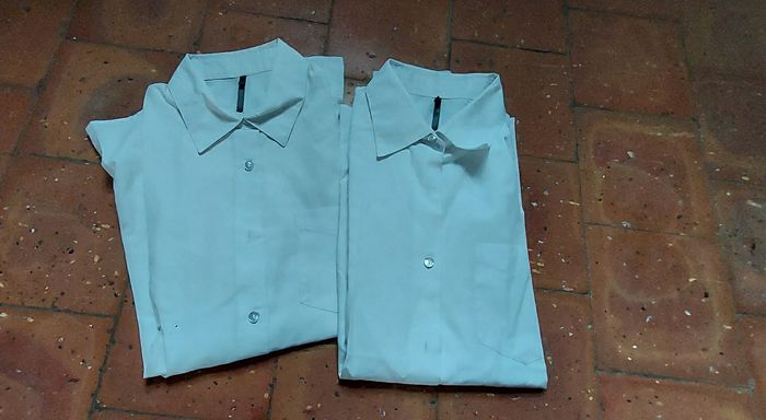 2 chemises manches longues blanches