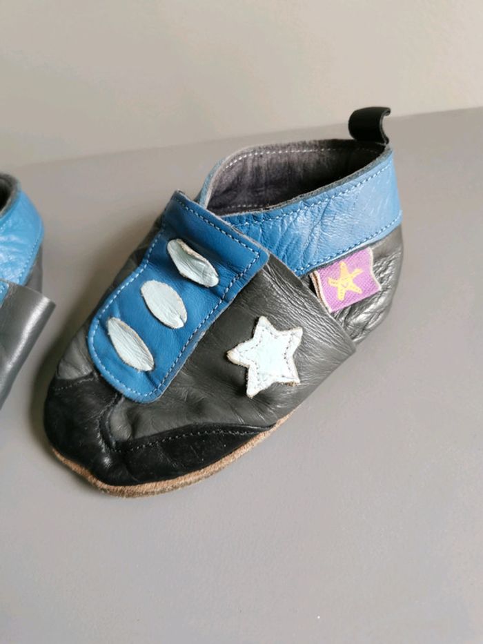 Chaussons cuir bébé - photo numéro 3
