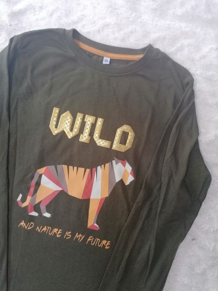 T-shirt 🐯 manches longues garçon 12 ans