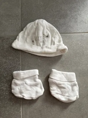 Bonnet + chausson naissance maternité