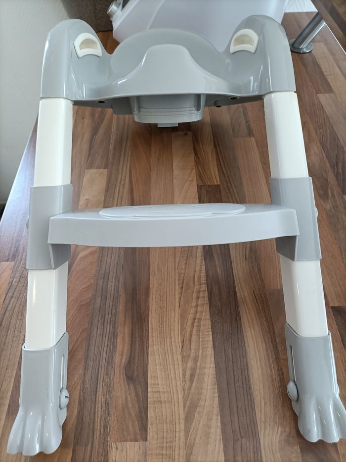 Réducteur wc toilettes avec escalier gris blanc beige - photo numéro 6
